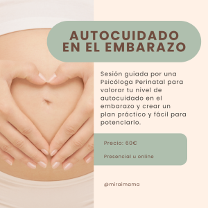 Sesión de autocuidado den el embarazo